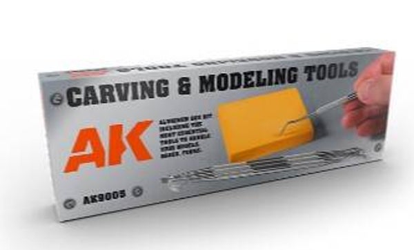 AK INTERACTIVE : REF : AK9005 : TOOL / OUTILLAGE : Deluxe Carving Tools Box / Coffret d'Outils de Sculpture de Luxe (4)