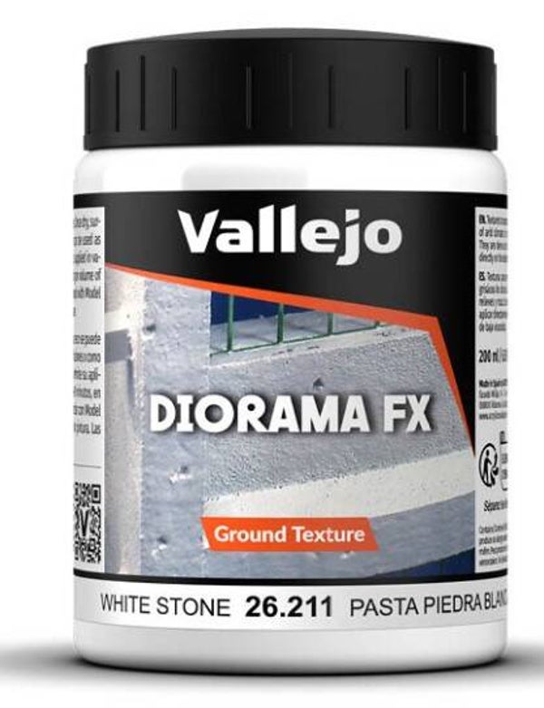 VALLEJO : REF : VAL26211 : DIORAMA EFFECTS : FX SERIE : GROUND TEXTURES : White Stone Paste (200 ml)