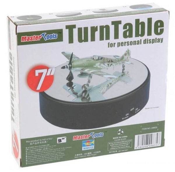 MASTER TOOLS (Trumpeter) : REF : 09835 : ROUND ROTATING DISPLAY CASE BASE (SOCLE VITRINE RONDE ROTATIVE) : 42 x 182 mm