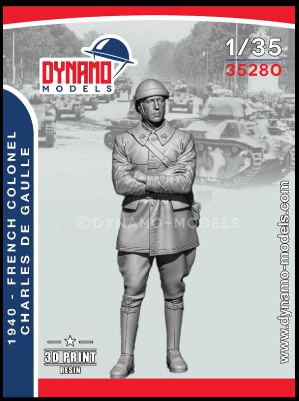 DYNAMO MODELS : REF : DYM-35280 : 1:35 : FIG : FRANCE : Tank Crew "Colonel De Gaulle" (1940)