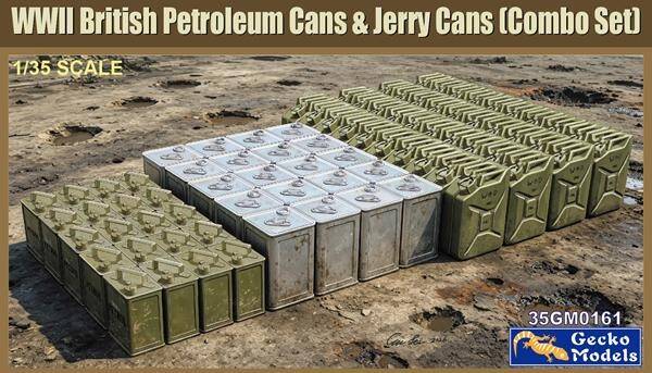 GECKO MODELS : REF : 35GM0161 : 1:35 : UK : WWII British Petroleum Cans &Jerry Cans (Combo Set)