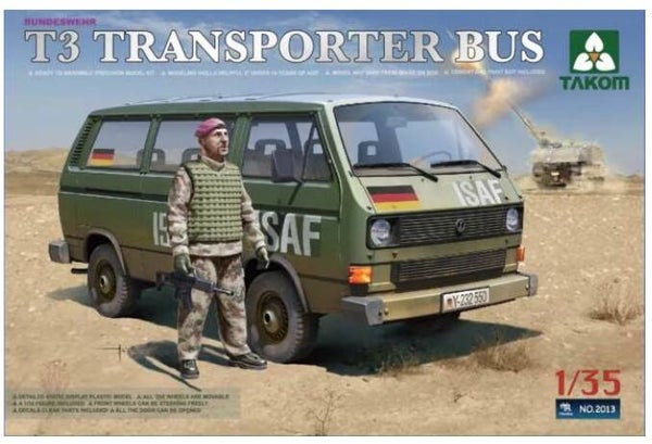 TAKOM : REF : TAK2013 : 1/35 : German VOLKSWAGEN (VW) : Bundeswehr T3 (Transporter Bus) (1979-1992)
