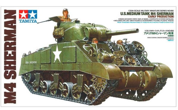 TAMIYA : REF : 35190 : 1:35 : US : Medium Tank M4 Sherman (Early Production)