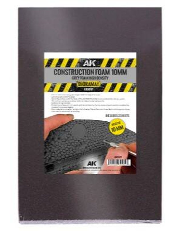 AK INTERACTIVE : REF : AK8097 : TOOL / OUTILLAGE : CONSTRUCTION FOAM 10MM : BLUE FOAM (195 x 295 MM (2 SHEETS))
