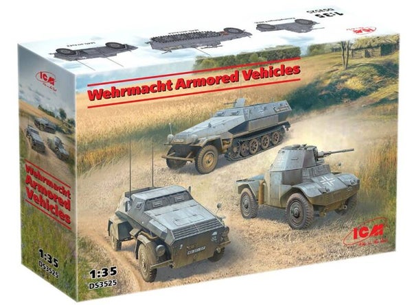 ICM : REF : DS 3525 : 1:35 : VEHICLE SET : German WWII "Wehrmacht Armored Vehicles" (3)