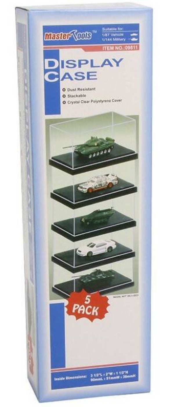 MASTER TOOLS (Trumpeter) : REF : 09811 : DISPLAY CASE (VITRINE) : 90 x 51 x 38 mm (5 PACK)