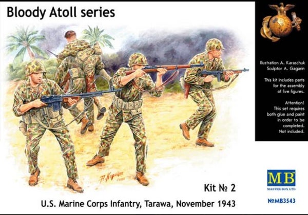 MASTER BOX LTD : REF : MB3543 : 1:35 : US Marines Corps Inf. '43 (Tarawa, November 1943) (Kit N2).