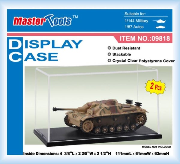 MASTER TOOLS (Trumpeter) : REF : 09818 : DISPLAY CASE (VITRINE) : 111 x 61 x 63 mm (2 PACK)