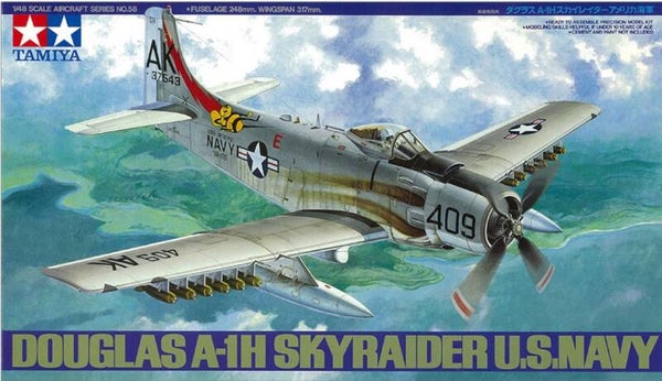 TAMIYA : REF : 61058 : 1:48 : AIRCRAFT SERIES KIT : US : DOUGLAS : A-1H SKYRAIDER