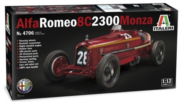 ITALERI : REF : 4706 : 1:12 : ITALY : Alfa Romeo : 8C 2300 Monza (1931 to 1934)