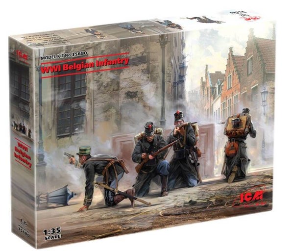ICM : REF : 35680 : 1:35 : BELGIUM : Belgian Infantry WWI (4 Fig.)