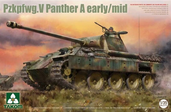TAKOM : REF : 2175 : 1:35 : German : Pzkpfwg.V Panther A (Early / Mid Production)
