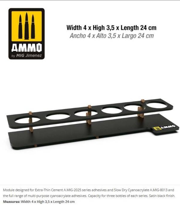 AMMO BY MIG J. : REF : A.MIG-8877 : MODULAR SYSTEM WORKSHOP SERIE : Adhesives Section
