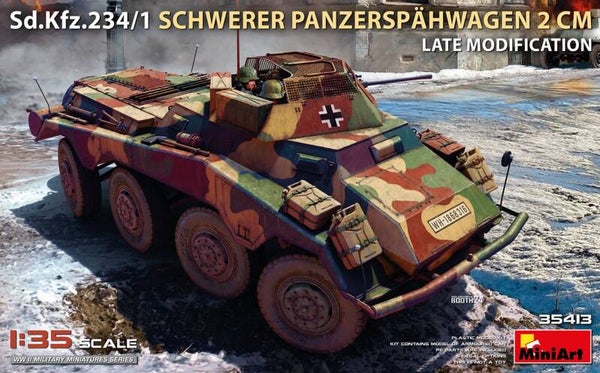 MINIART : REF : MINIART 35413 : 1:35 : German Sd.Kfz.234/1 Schwerer Panzerspähwagen (2 cm) (Late Mod.)