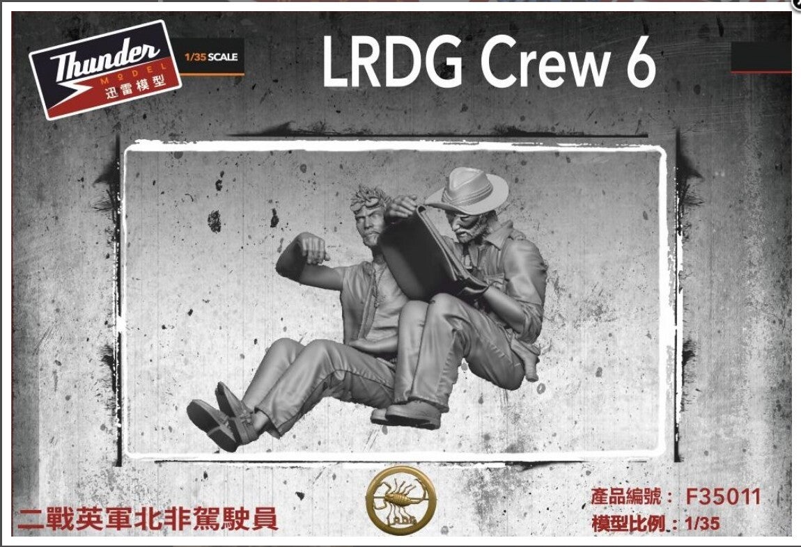 THUNDER MODEL : REF : F35011 : 1:35 : UK : LRDG Crew (Set N 6) (2 Fig)