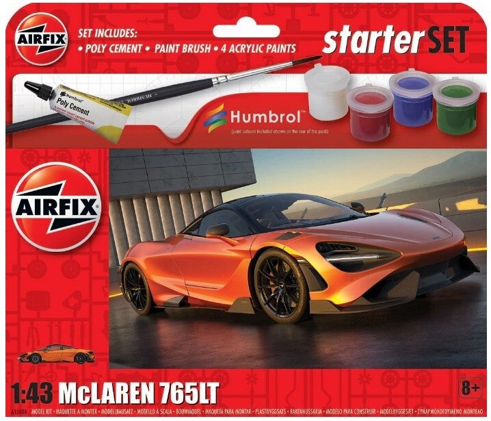 AIRFIX : REF A55006 : SCALE : 1 :43 : STARTER KIT BEGINNER / DEBUTANT : McLaren 765LT