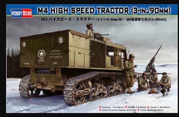 HOBBY BOSS : REF : 82407 : 1:35 : US : M4 High Speed Tractor (3-in./90mm）