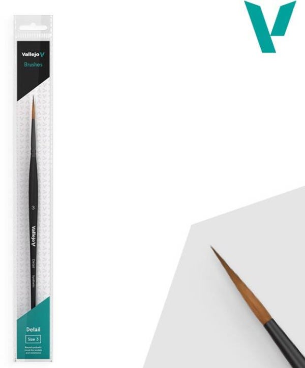 VALLEJO : BRUSH : REF : VALB2003 : DETAIL : Round Synthetic Brush No. 3