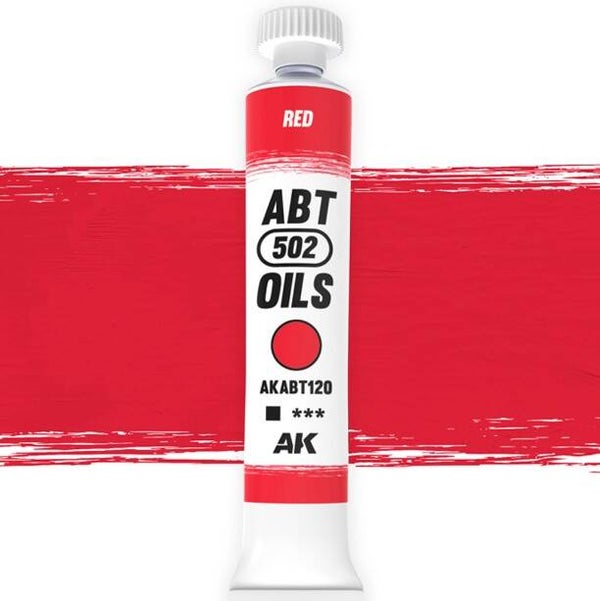 AK INTERACTIVE : REF : AKABT120 : ABT 502 SERIE (OIL / HUILE) : Red (Rouge) (20ml)