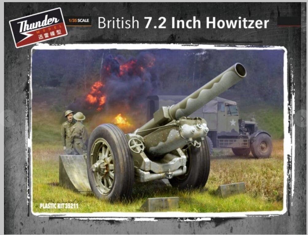 THUNDER MODEL : REF : 35211 : 1:35 : UK : British 7.2 Inch Howitzer (Obusier)