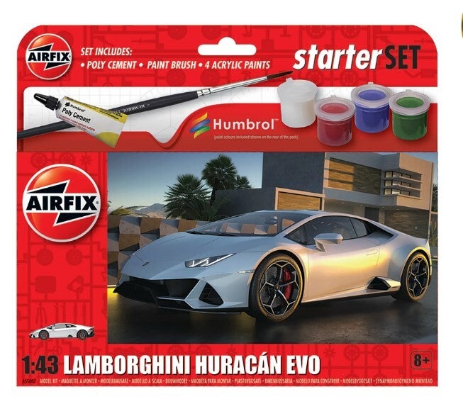 AIRFIX : REF A55007 : SCALE : 1 :43 : STARTER KIT BEGINNER / DEBUTANT : Lamborghini Huracán EVO