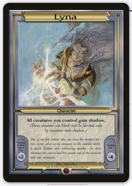 Magic : The Gathering (MTG) : VANGUARD SERIE (PVAN) : Lyna - SPECIAL OVERSIZED 3.5 x 5 (SPLD+)