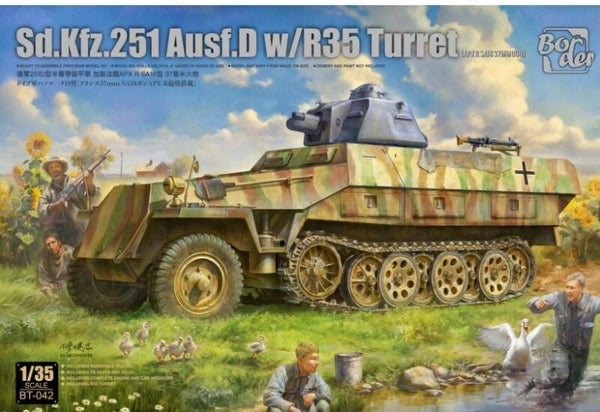 BORDER MODEL : REF : BT 042 : 1/35 : German  Sd.Kfz.251 Ausf.D (With R35 Turret) (Halftrack)
