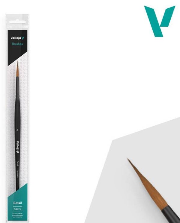 VALLEJO : BRUSH : REF : VALB2004 : DETAIL : Round Synthetic Brush No. 4