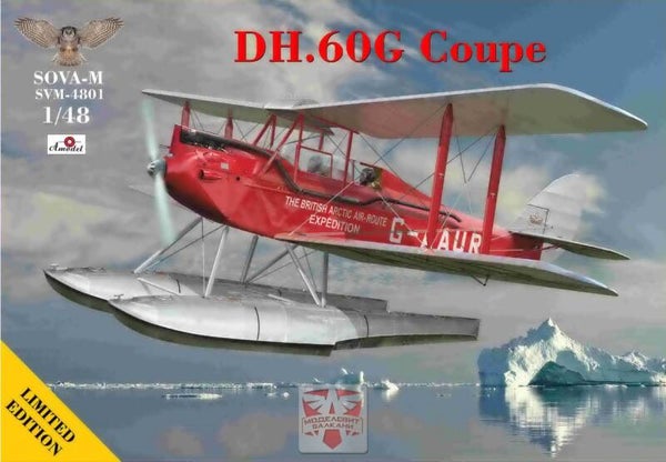 MODELSVIT (SOVA M) : REF : SVM-4801 : 1:48 : AIRCRAFT KIT : UK : DE HAVILLAND : DH.60G Coupe (Polar British Expedition ) (LIMITED EDITION) (1925-1939)