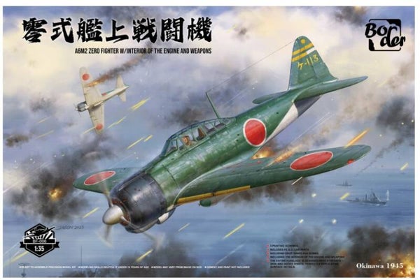 BORDER MODEL : REF : BF 006 : 1/35 : JAPAN : MITSUBISHI : A6M2 Zero Fighter (With Interior of The Engine and Weapons)