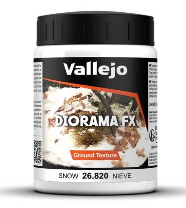 VALLEJO : REF : VAL26820 : DIORAMA EFFECTS : FX SERIE : GROUND TEXTURES : Snow (200 ml)
