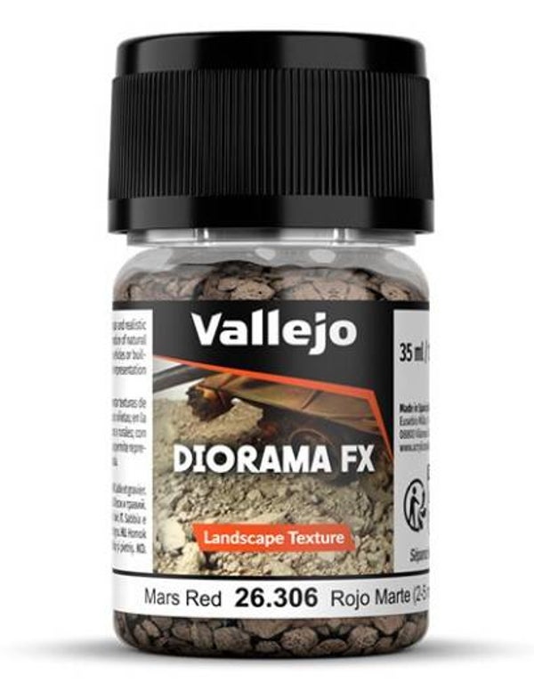 VALLEJO : REF : VAL26306 : DIORAMA EFFECTS : FX SERIE : LANDSCAPE TEXTURES : Mars Red 2-5 mm (50 g)