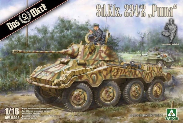 DAS WERK : REF : DW16006 : 1:16 ! : German Sd.Kfz. 234/2 ("Puma“) (Schwerer Panzerspähwagen)