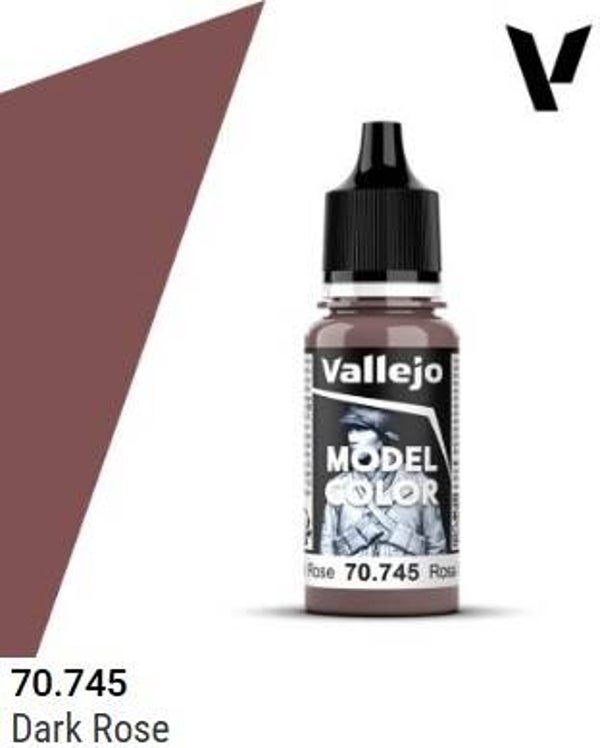 VALLEJO : REF : 70745 : MODEL COLOR SERIE : Dark Rose / Rose Foncé (18 ml)