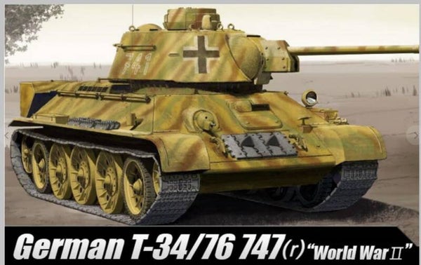 ACADEMY H. M. K. : REF : 13502 : 1:35 : German T-34-76 747(r) (Under German Flag)