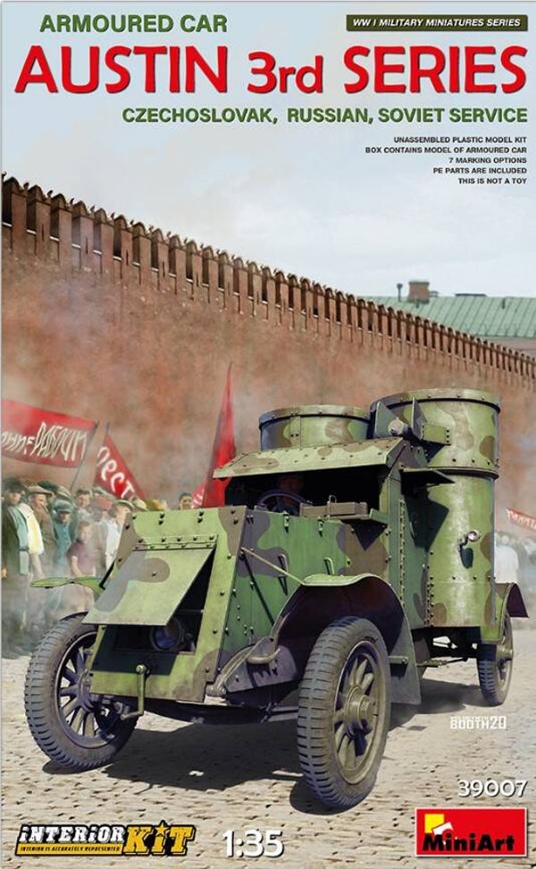 MINIART : REF : MINIART 39007 : 1:35 : UK : AUSTIN : Armored Car 3rd Series : Czechoslovak, Russian, Soviet Service (INTERIOR KIT) (WWI)