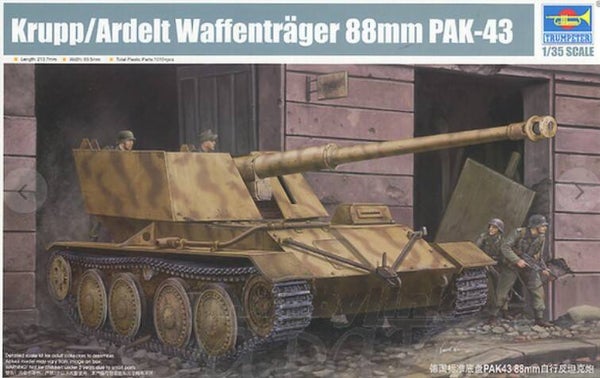 TRUMPETER : REF : TRU01587 : 1:35 : German Krupp / Ardelt Waffentrager 88mm PAK-43  (Système "Porte-armes")