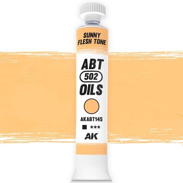 AK INTERACTIVE : REF : AKABT145 : ABT 502 SERIE (OIL / HUILE) : Sunny Flesh Tone (Teint Chair Ensoleillé) (20ml)