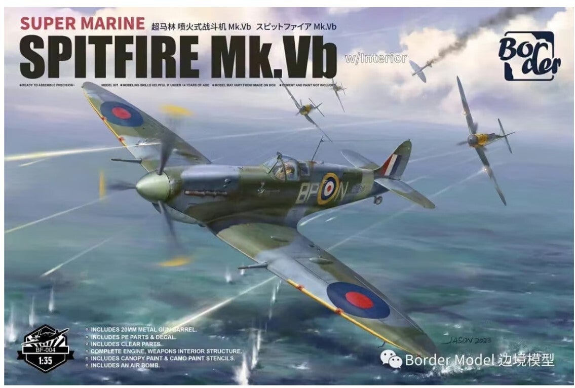 BORDER MODEL : REF : BF 004 : 1/35 : UK (RAF) : Super Marine : Spitfire Mk.Vb (With Interior)