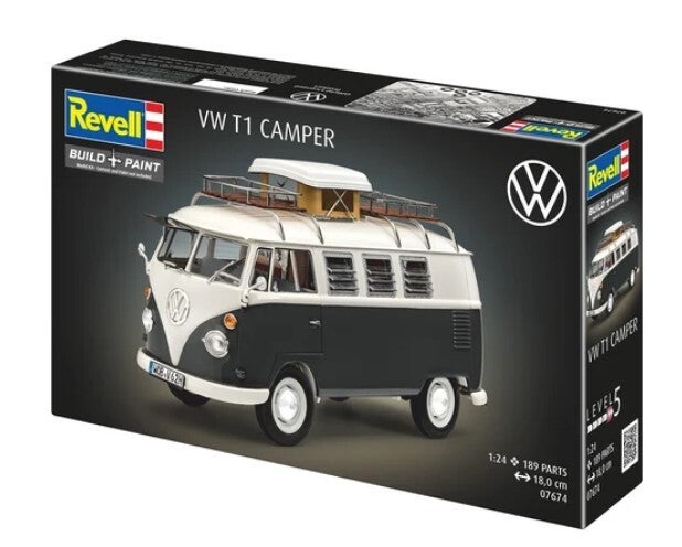REVELL : REF : 07674 : 1:24 : German : VOLKSWAGEN (VW) : VW T1 Camper (Combi) (1967-"2014")