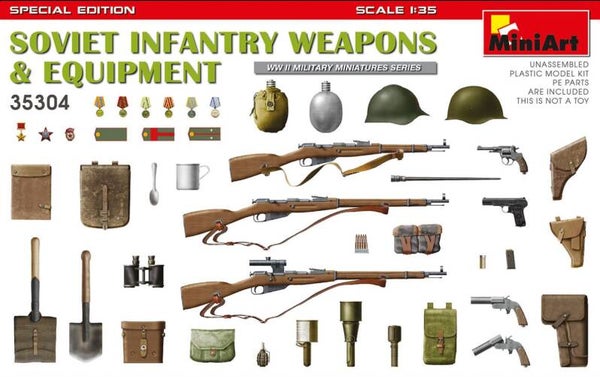 MINIART : REF : MINIART 35304 : 1:35 : ACCESSORY : Soviet Infantry Weapons and Equipment (SPECIAL EDITION)