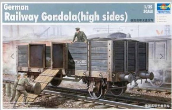 TRUMPETER : REF : 01517 : 1:35 : German Railway Gondola (High Sides) (Train Carriage)