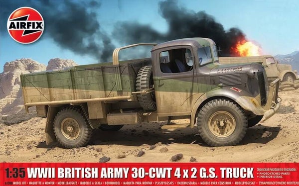AIRFIX : REF : A1380 : 1:35 : UK : BEDFORD : British Army 30-cwt 4x2 GS Truck
