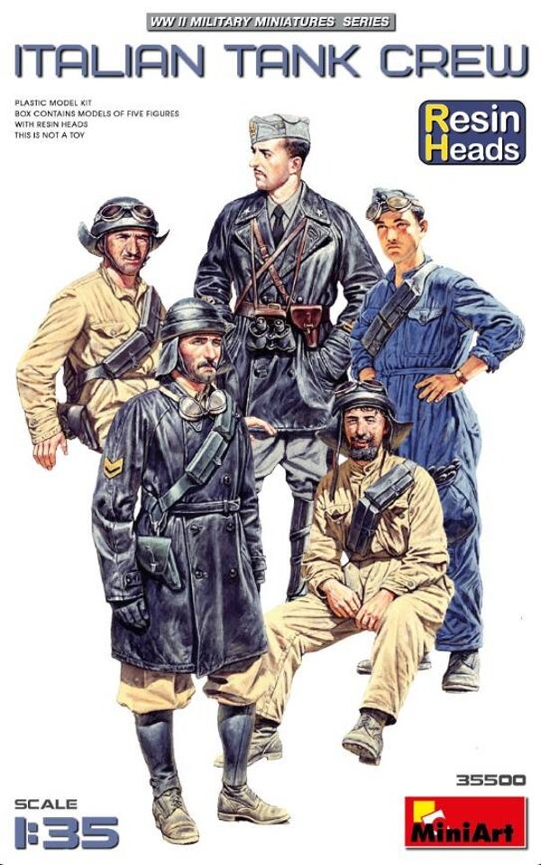 MINIART : REF : MINIART 35000 : 1:35 : ITALY : Italian Tank Crew (Resin Heads) (5 Fig.)