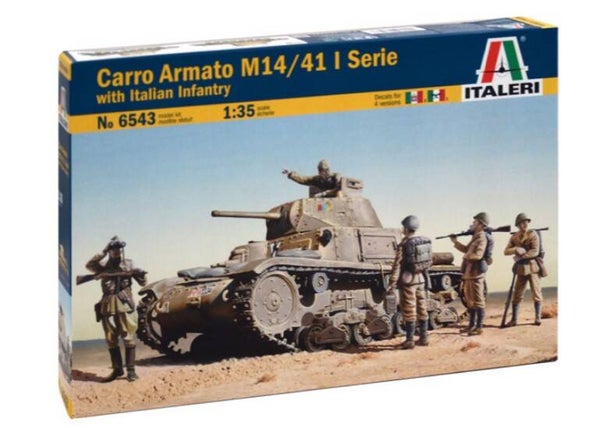 ITALERI : REF : 6543 : 1:35 : ITALY : (Fiat / Ansaldo) Carro Armato M14/41  (With Italian Infantry)