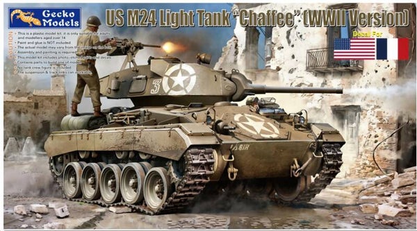 GECKO MODELS : REF : 16GM0038 : 1:16 ! : US : M24 Chaffee (Light Tank)