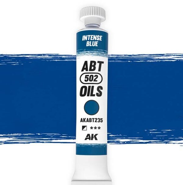 AK INTERACTIVE : REF : AKABT235 : ABT 502 SERIE (OIL / HUILE) : Intense Blue (Bleu Intense) (20ml)