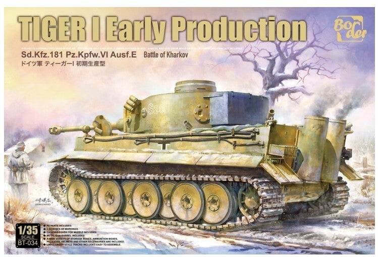 BORDER MODEL : REF : BT 034 : 1/35 : German Tiger I (Sd.Kfz.181 Pz.Kpfw. VI Ausf. E) (Early Production)  ("Battle of Kharkov")