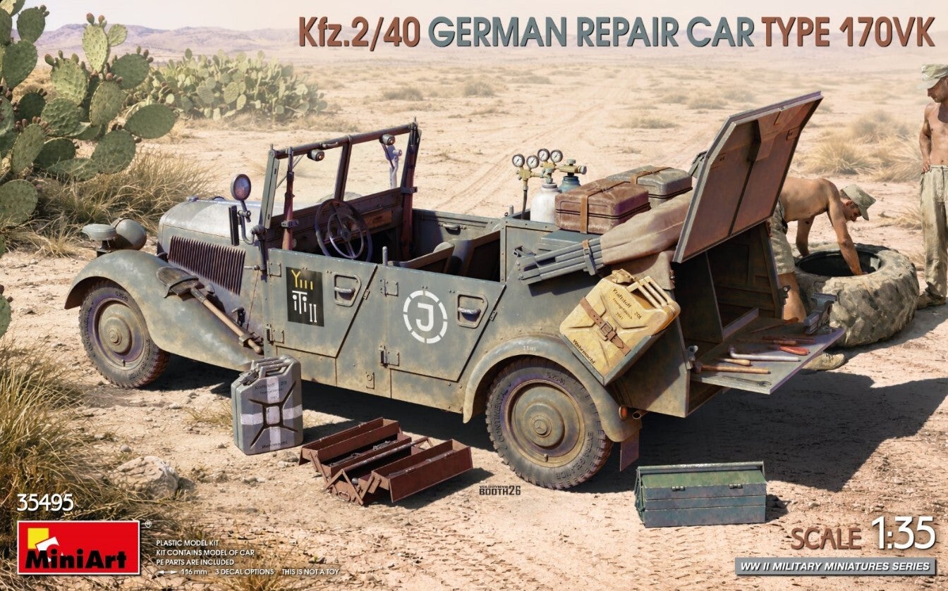 MINIART : REF : MINIART 35495 : 1:35 : US : German : MERCEDEZ-BENZ : 170VK KFZ 2/40 (Repair Car)