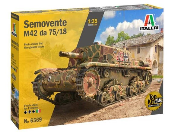 ITALERI : REF : 6569 : 1:35 : ITALY : Ansaldo / Fiat : Semovente M42 da 75/18 (Self-Propelled Gun / Canon Automoteur)